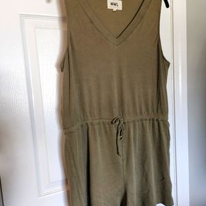 Madewell Army Green Romper